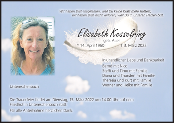 Anzeige von Elisabeth Kesselring von MGO