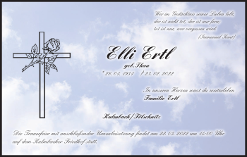 Anzeige von Elli Ertl von MGO