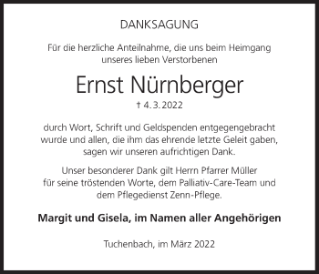 Anzeige von Ernst Nürnberger von MGO