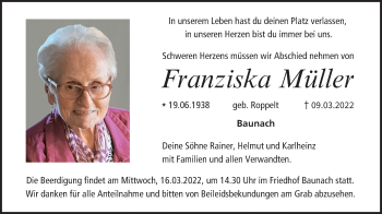 Anzeige von Franziska Müller von MGO