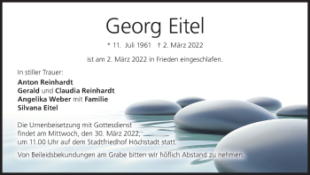 Anzeige von Georg Eitel von MGO