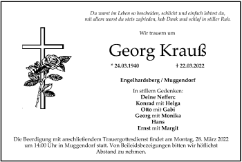 Anzeige von Georg Krauß von MGO