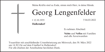 Anzeige von Georg Lengenfelder von MGO