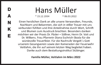 Anzeige von Hans Müller von MGO