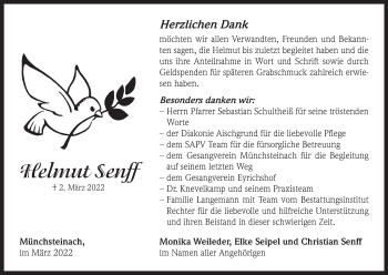 Anzeige von Helmut Senff von MGO
