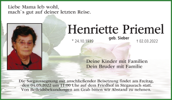 Anzeige von Henriette Priemel von MGO