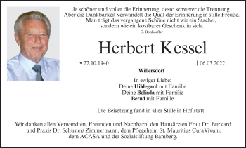 Anzeige von Herbert Kessel von MGO