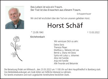 Anzeige von Horst Schäf von MGO