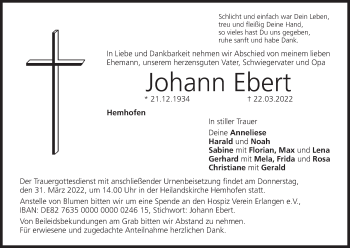 Anzeige von Johann Ebert von MGO