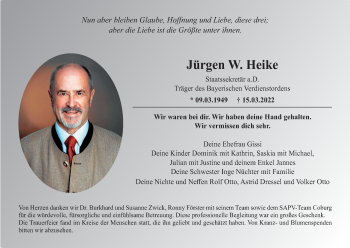 Anzeige von Jürgen W. Heike von MGO