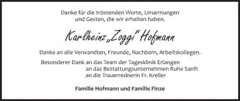 Anzeige von Karlheinz Hofmann von MGO