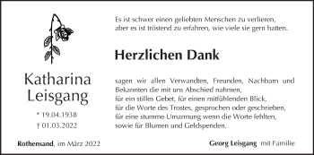 Anzeige von Katharina Leisgang von MGO