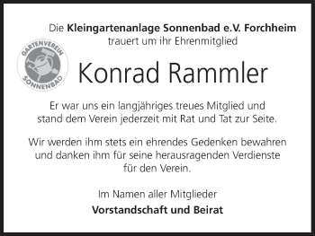 Anzeige von Konrad Rammler von MGO