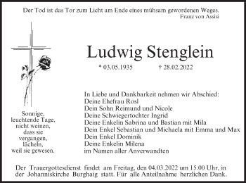 Anzeige von Ludwig Stenglein von MGO