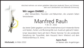 Anzeige von Manfred Rauh von MGO