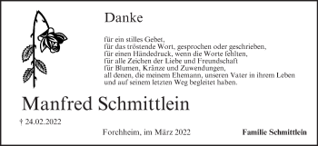 Anzeige von Manfred Schmittlein von MGO