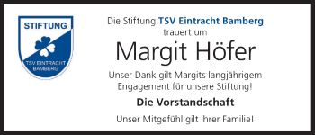 Anzeige von Margit Höfer von MGO