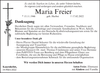 Anzeige von Maria Freier von MGO