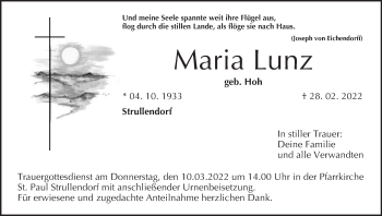 Anzeige von Maria Lunz von MGO