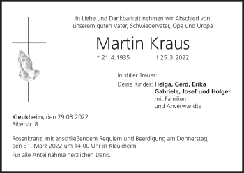 Anzeige von Martin Kraus von MGO