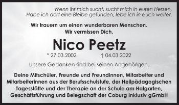 Anzeige von Nico Peetz von MGO