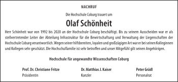 Anzeige von Olaf Schönheit von MGO