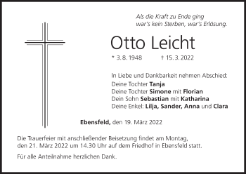 Anzeige von Otto Leicht von MGO