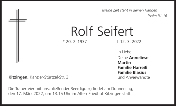 Anzeige von Rolf Seifert von MGO
