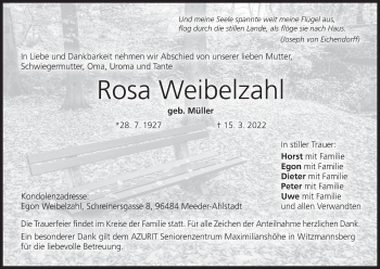 Anzeige von Rosa Weibelzahl von MGO