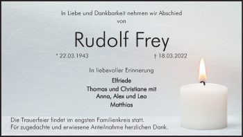 Anzeige von Rudolf Frey von MGO