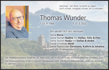 Anzeige von Thomas Wunder von MGO
