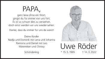 Anzeige von Uwe Röder von MGO