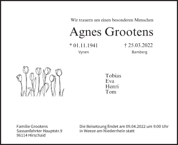 Anzeige von Agnes Grootens von MGO