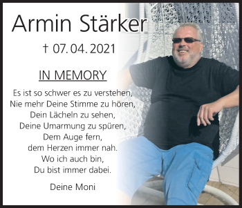 Anzeige von Armin Stärker von MGO