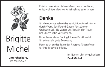 Anzeige von Brigitte Michel von MGO