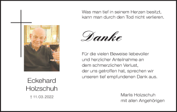 Anzeige von Eckehard Holzschuh von MGO