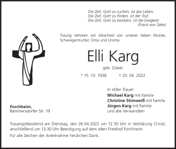 Anzeige von Elli Karg von MGO