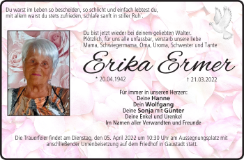 Anzeige von Erika Ermer von MGO