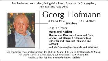 Anzeige von Georg Hofmann von MGO