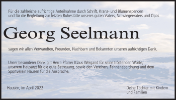Anzeige von Georg Seelmann von MGO
