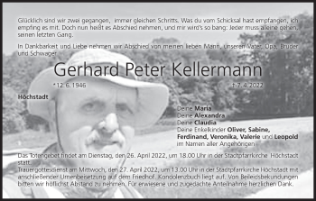 Anzeige von Gerhard Peter Kellermann von MGO