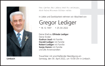 Anzeige von Gregor Lediger von MGO