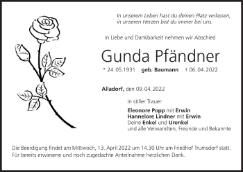 Anzeige von Gunda Pfändner von MGO