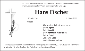 Anzeige von Hans Fischer von MGO