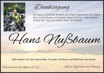 Anzeige von Hans Nußbaum von MGO