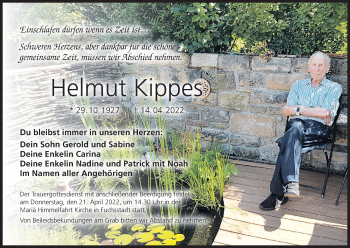 Anzeige von Helmut Kippes von MGO