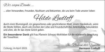 Anzeige von Hilde Ludloff von MGO