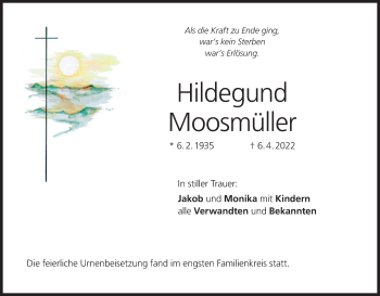 Anzeige von Hildegund Moosmüller von MGO