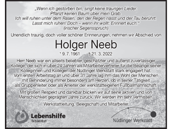 Anzeige von Holger Neeb von MGO