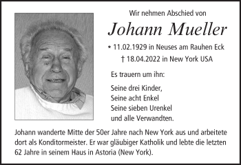 Anzeige von Johann Mueller von MGO